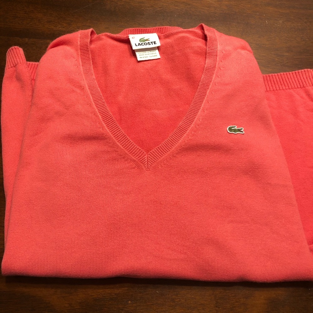 Lacoste v neck sweater